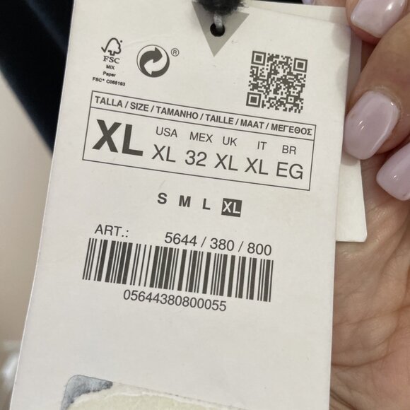 Zara Bodycon Midi Tank Dress Size XL Black Sleeveless Balletcore Minimalist NWT - Picture 4 of 12